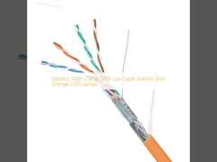 100MHz 500Ft CAT5E SFTP Lan Cable 24AWG With Orange LSZH Jacket