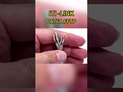 Shielded CAT6A FFTP Network Cable 23AWG 10Gbps 500MHz Blue LSZH For Indoor