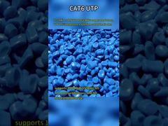 Blue UTP CAT6 Cable 23AWG Extend To 550MHz CM PVC High Speed Network Cable